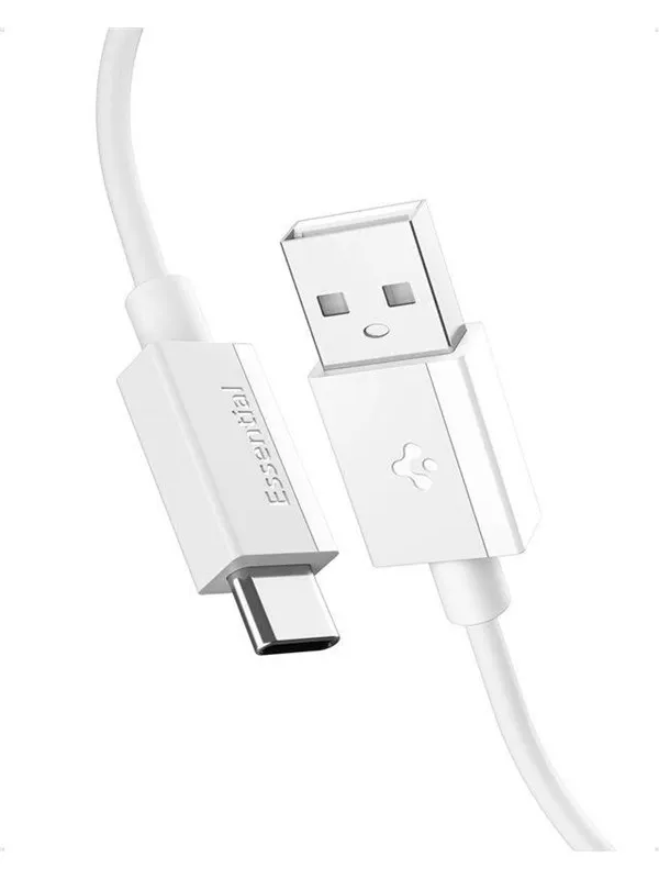 Spigen Essential 60W - USB-A <-> USB-C - 1m - Hvit