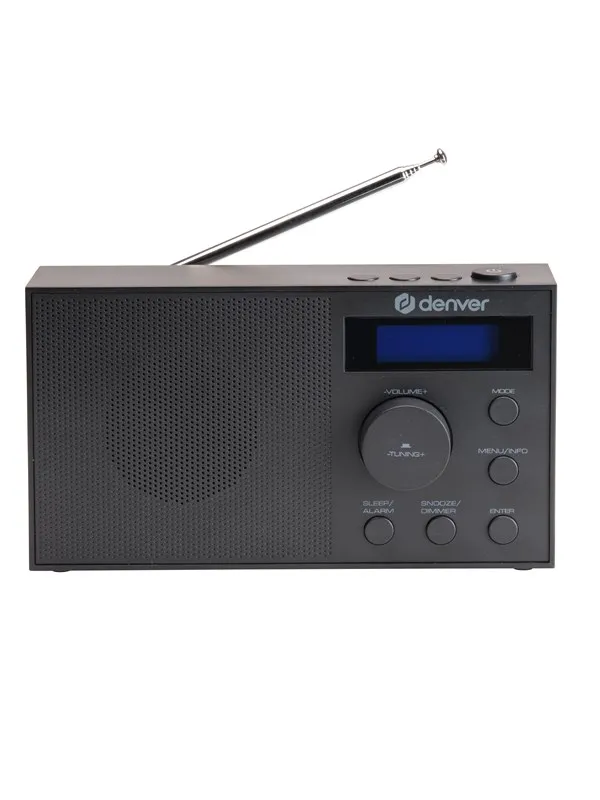 DENVER DAB-51B - Compact DAB+/FM Radio with Dual Alarm (Black)