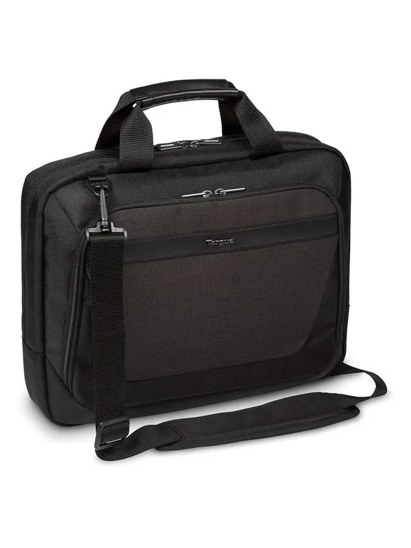 Targus CitySmart 12 12.5 13 13.3 14" Slimline Topload Laptop Case - Black/Grey