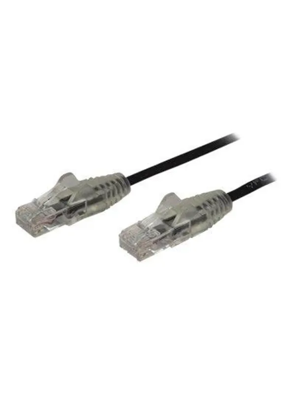 StarTech.com 3m CAT6 Cable - Black Slim CAT6 Patch Cord - Snagless - LSZH - patch cable - 3 m - black - Svart - 3m