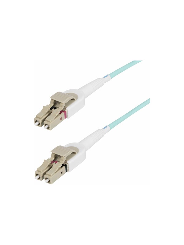 StarTech.com 5m (15ft) LC to LC (UPC) OM4 Switchable Fiber Optic Cable - patch cable - 5 m - aqua - Grønn - 5m