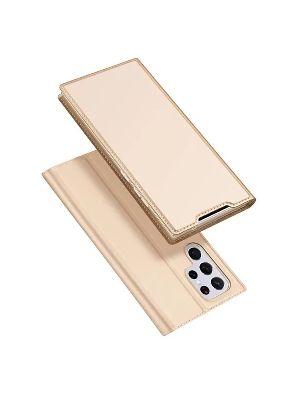 Dux Ducis  Skin Pro Holster Case Flip Cover Samsung Galaxy S22 Ultra Gold