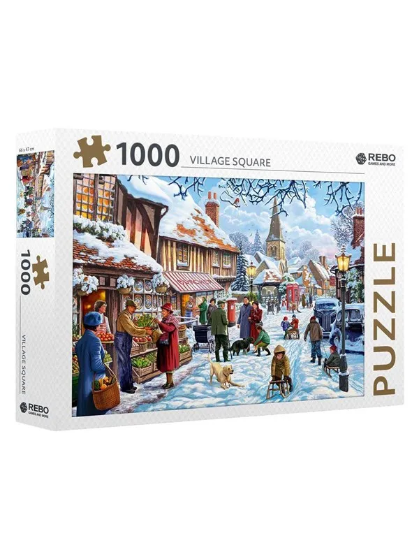 Rebo Publishers Jigsaw puzzle Village Square - 1000 pcs. Gulv