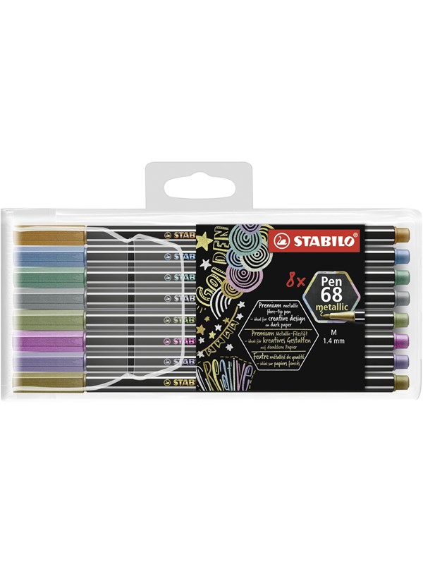 STABILO Pen 68 Metallic - Felt-tip pen - Set of 8 pieces