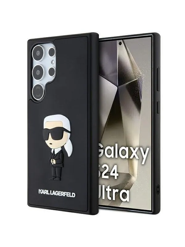Karl Lagerfeld 3D Rubber Ikonik Case for Samsung Galaxy S24 Ultra - Black