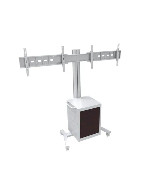 Multibrackets M Public Display Stand 180 Dual MediaBox4 Silver - Max 80 kg - recommended for 60"