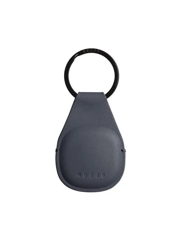 Mujjo Leather AirTag Keychain - Basalt