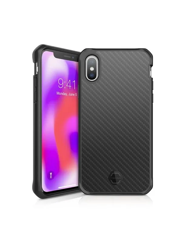 ITSKINS HYBRID CARBON cover for iPhone XS Max® - Black
