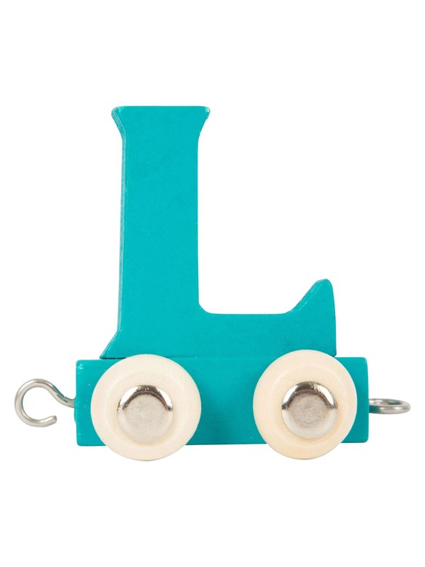 Small Foot - Wooden Letter Train Blue - L - 12 pieces