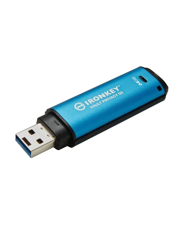 Kingston IronKey Vault Privacy 50 (USB-A 3.2) - 64GB - Minnepenn