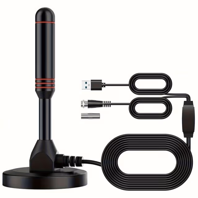 TV-antenne VHF UHF 4K forsterket signalmottakerforsterker ATSC DVB-T-kompatibel