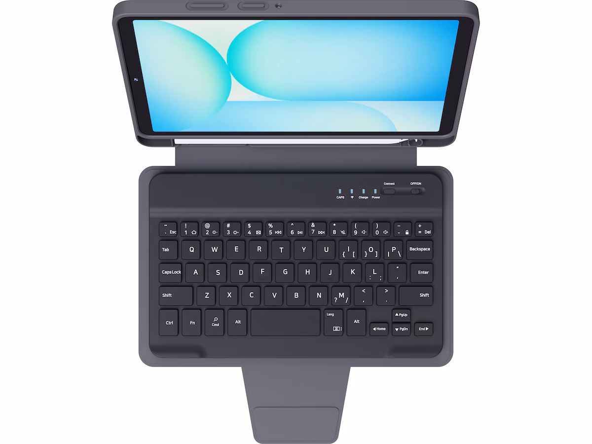 Samsung Galaxy Tab A11 2-i-1 tastaturdeksel (grå)