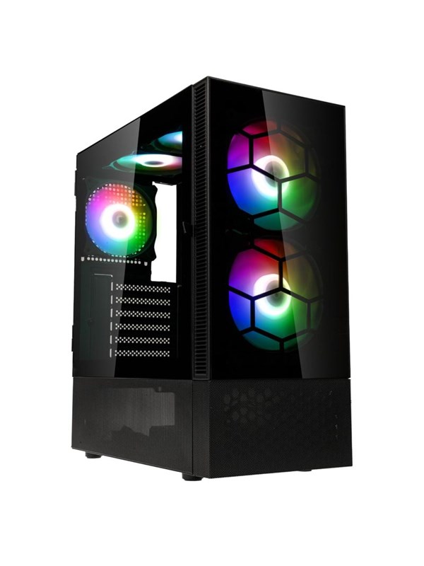 Kolink Observatory MX Glass - Black - Kabinett - Miditower - Svart
