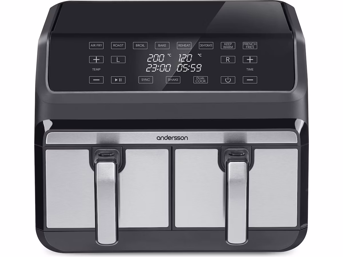Andersson AFR 2.5 airfryer med 2 kurver (sort)