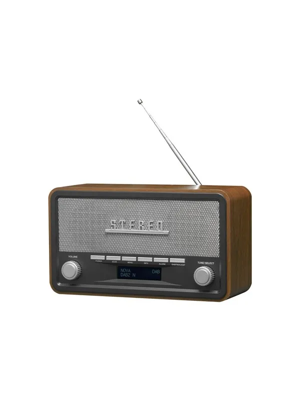 DENVER DAB-18 - clock radio - Bluetooth - DAB/DAB+/FM - Stereo - Brun