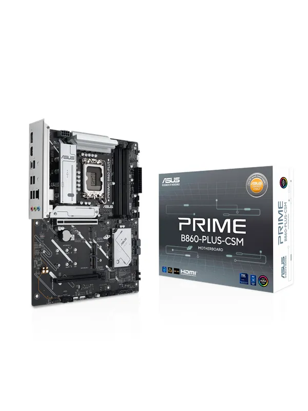 ASUS PRIME B860-PLUS-CSM Hovedkort - Intel B860 - Intel LGA1851 socket - DDR5 RAM - ATX
