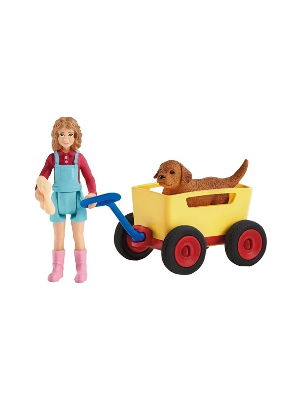 Schleich Puppy Wagon Ride