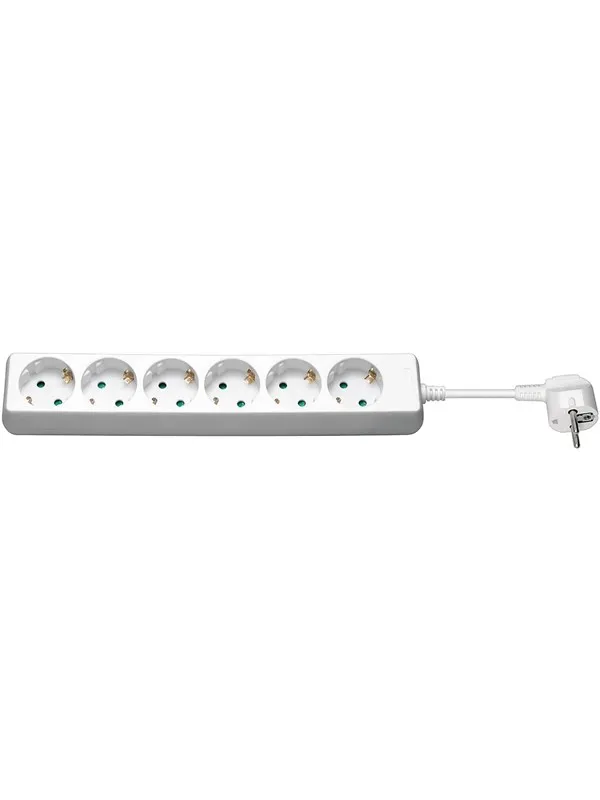 Pro 6-Way Power Strip 5 m white 5 m - 6x safety soc