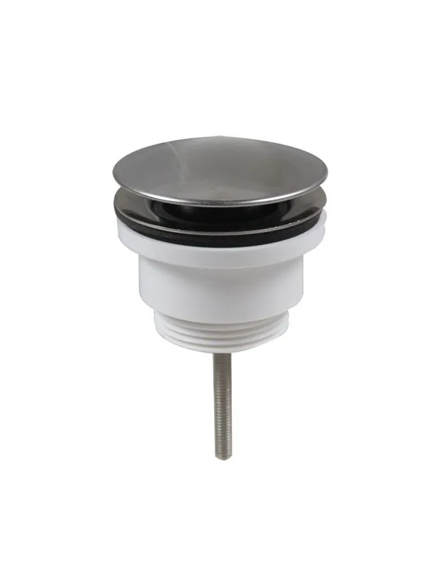 Unite bottom valve push-open 1 1/4" chrome