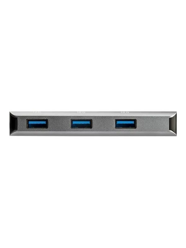 StarTech.com 3Pt USB-C Hub w/ SD Card Reader - 10Gbps - 3x USB-A & 1x USB-C - hub - 3 ports USB-hub - 3 porter - Grå