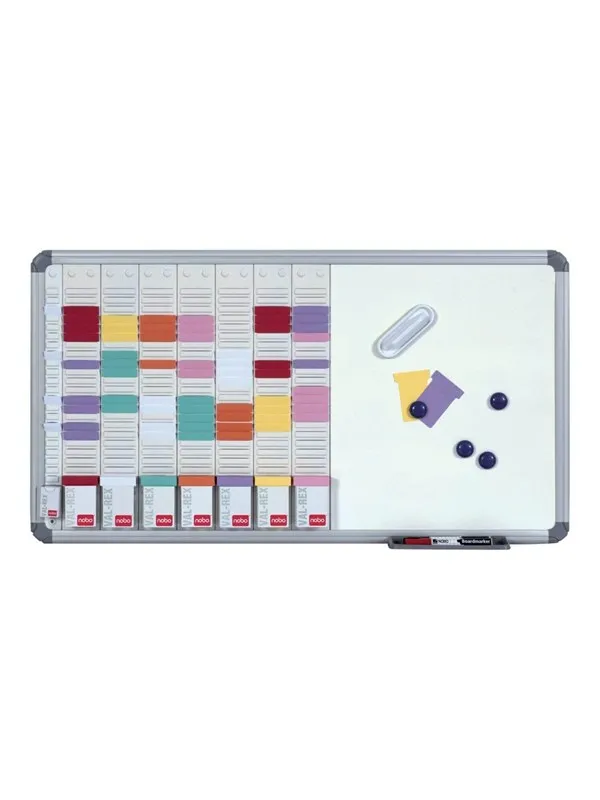 Nobo combo board: whiteboard card planner - 24 slots x 8 columns