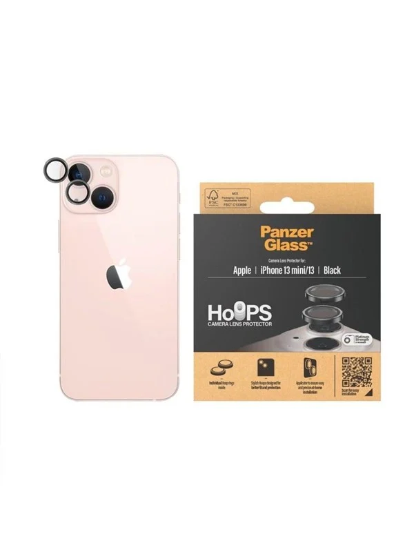 PanzerGlass Hoops Camera Lens Protector iPhone 13 mini - Black