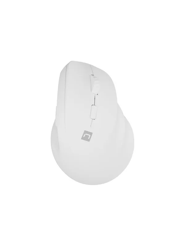 Natec CRAKE 2 - vertical mouse - Bluetooth 5.2 2.4 GHz - white - Vertical mouse - Optisk - 6 - Hvit