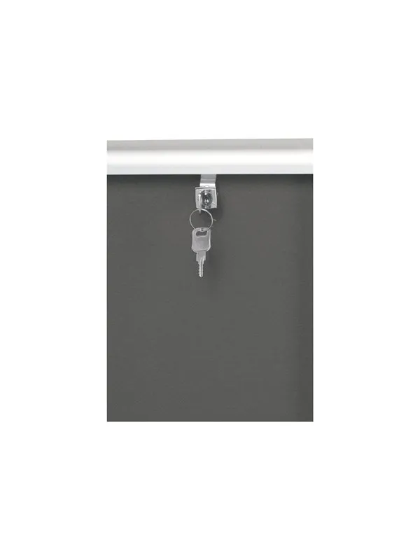 Nobo enclosed bulletin board - 965 x 665 mm - grey