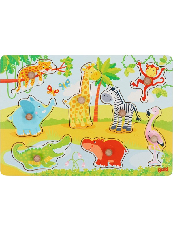 Goki African Animals Lift Out Puzzle