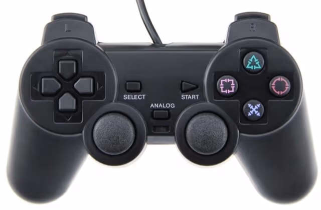 Håndkontroll for Playstation 2 (Svart)