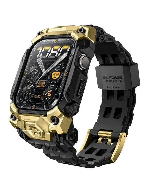 SUPCASE  Unicorn Beetle Ore Case for Apple Watch 10 / 11 (46 mm) - Black & Gold