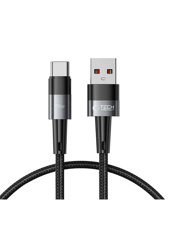 Tech-Protect  UltraBoost USB-C / USB-A 66W 6A 0.5m Cable - Grey