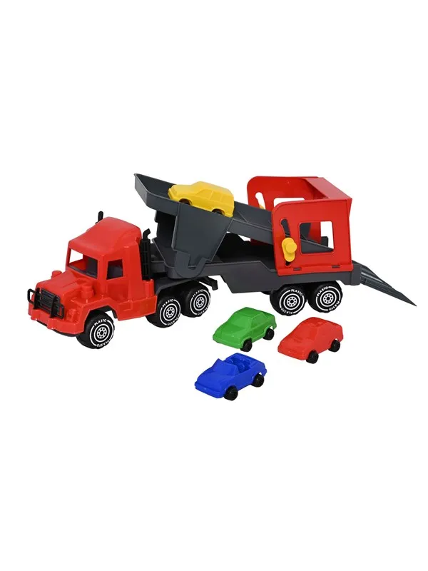 Plasto  Car carrier with 4 cars 47 cm