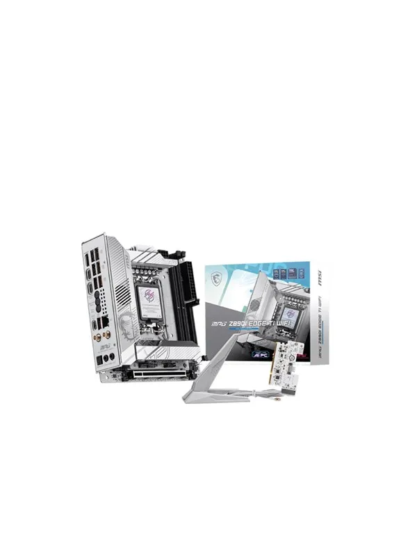 MSI MPG Z890I EDGE TI WIFI Hovedkort - Intel Z890 - Intel LGA1851 socket - DDR5 RAM - Mini-ITX