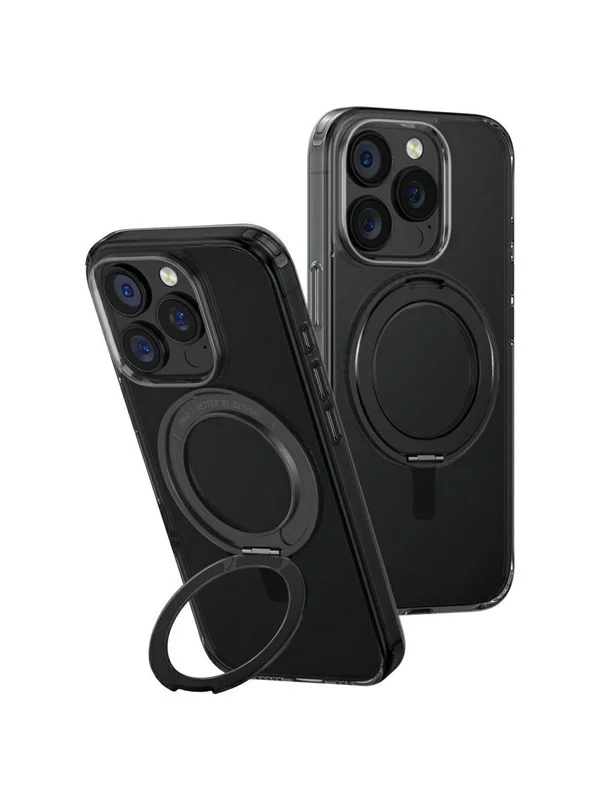 UNIQ Swivix 360 Rotating Kickstand Case for iPhone 16 Pro - Black