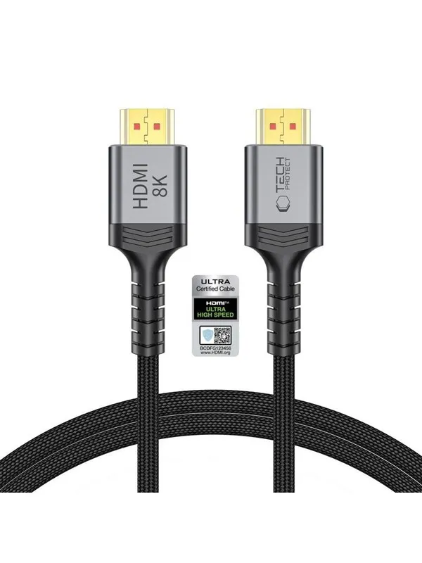 Tech-Protect UltraBoost HDMI 2.1 4K 120HZ / 8K 60HZ 100cm Cable - Black