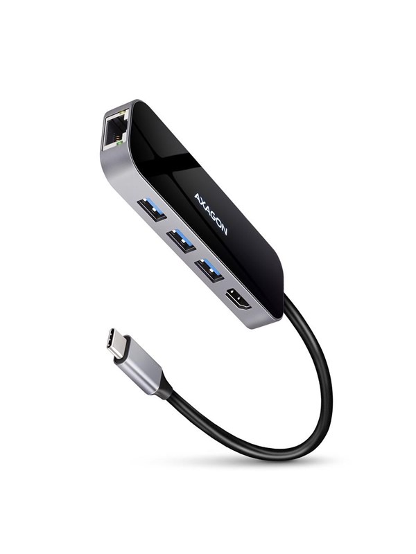 AXAGON SuperSpeed USB-C Hub USB-hub - USB 3.2 - 6 porter - Svart