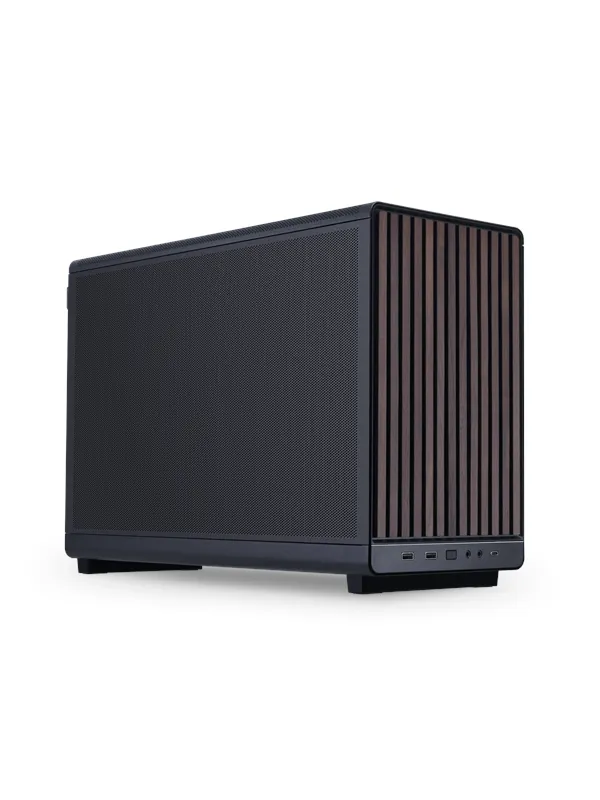 Lian Li DAN cases A3-mATX Wood edition (Walnut) - Kabinett - Minitower - Svart