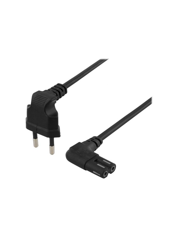 Deltaco - power cable - Europlug to power IEC 60320 C7 - 50 cm