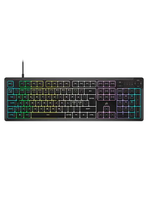 Corsair K55 CORE RGB - Gamingtastatur - Nordisk - Svart