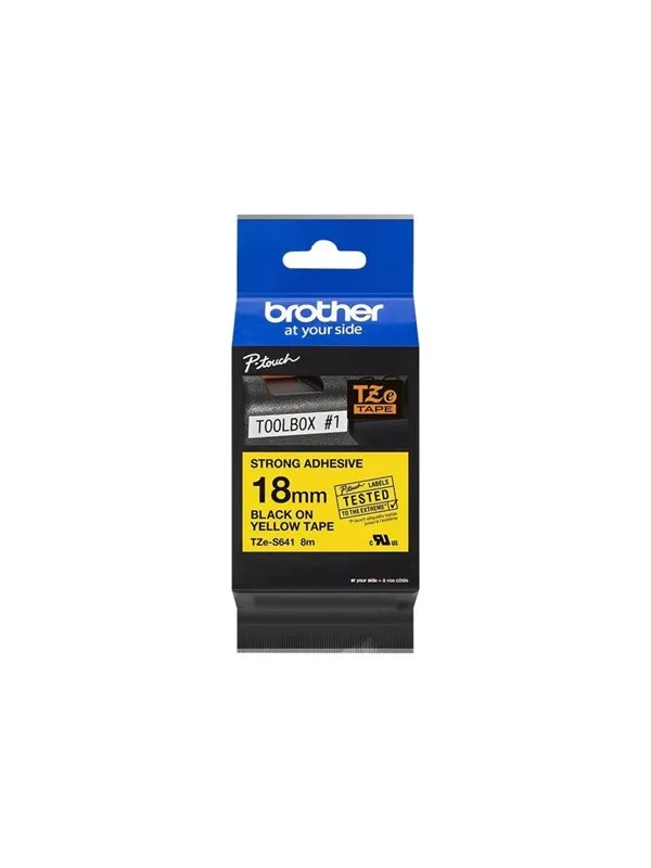 Brother TZES641 - Black on Yellow - Roll (1.8 cm x 8 m)