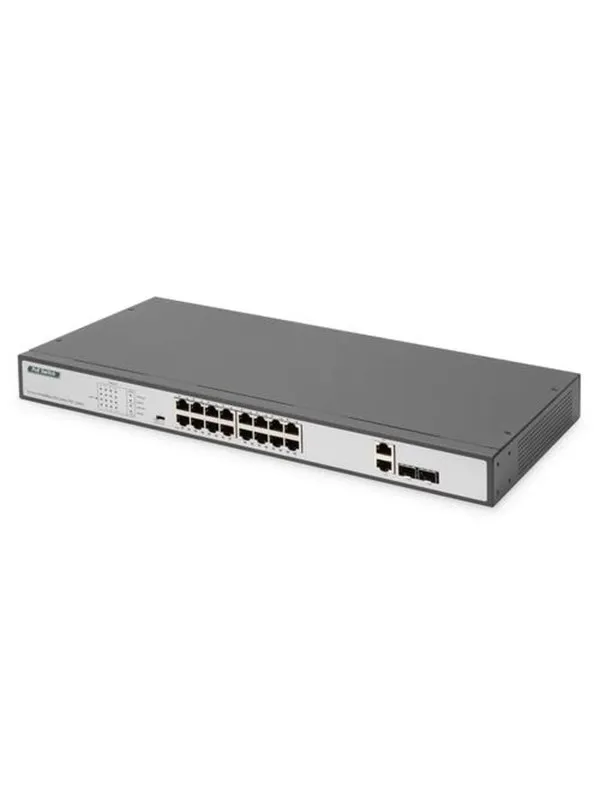 DIGITUS DN-95342-1 - switch - 19 inches af/at - 16 ports - unmanaged - rack-mountable