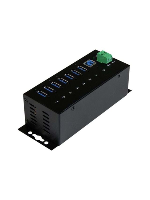 StarTech.com 7 Port Industrial USB 3.0 Hub USB-hub - USB 3.0 - 7 porter - Svart