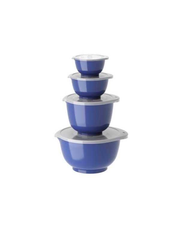 Rosti - Margrethe Bowls - Set of 4 + Lids (Blue)