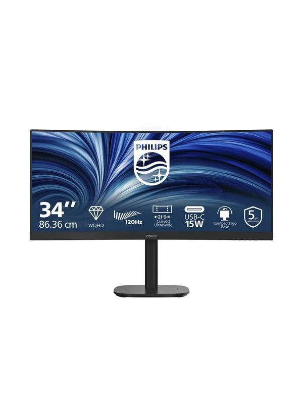 34" Philips 34B2N3500C - 3000 Series - LED monitor - curved - 34" - HDR