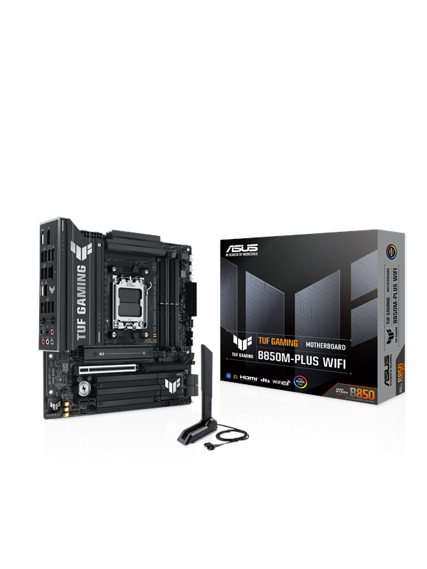 ASUS TUF GAMING B850M-PLUS WIFI Hovedkort - AMD B850 - AMD AM5 socket - DDR5 RAM - Micro-ATX
