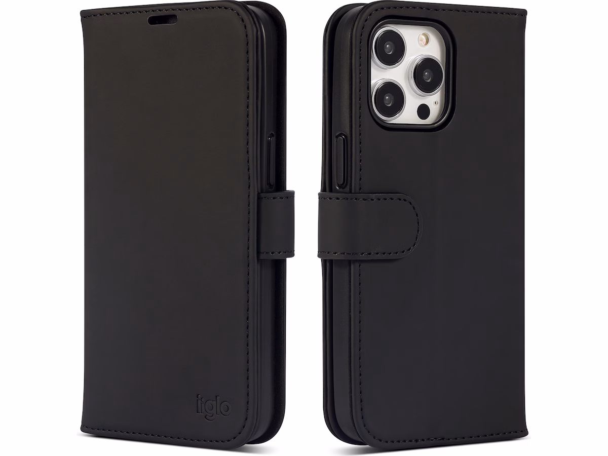 iiglo iPhone 15 Pro Max Lommebokdeksel (sort)