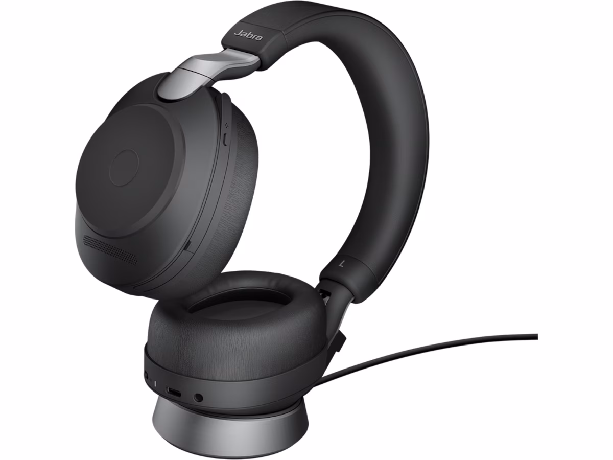 Jabra Evolve2 85, Link380a UC Stereo Stand Black