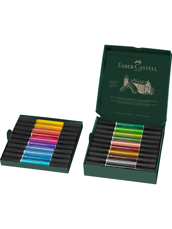 Faber-Castell India ink PAP Dual Marker wallet of 20