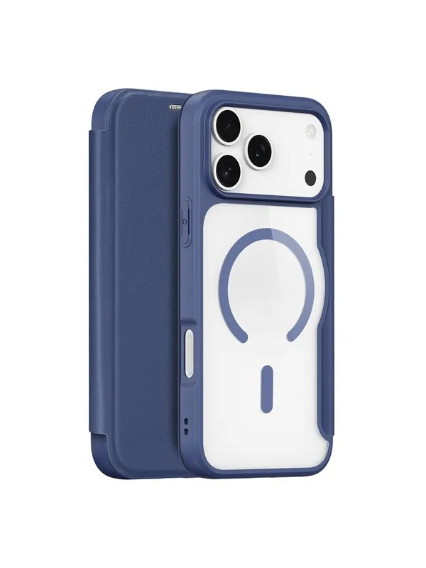Dux Ducis Skin X Pro iPhone 17 Pro Case with Wallet MagSafe Compatible - Blue